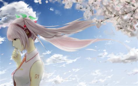 Far Nams Pink Cherry Blossom Wallpaper Anime Cherry Blossoms Hatsune