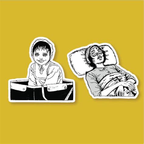 Junji Ito Fan Art Stickerjapanese Horror Manga Etsy