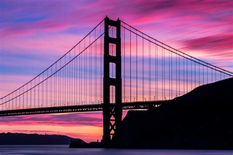 Photo Art Of The Golden Gate Bridge At Sunset San Franciscos Golden