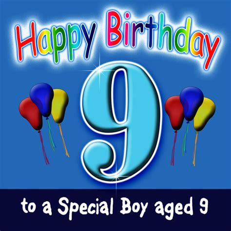 Happy Birthday 9 Years Boy Jungker Malek