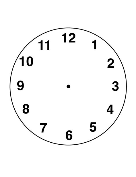 Blank Clock Faces For Exercises Activity Shelter