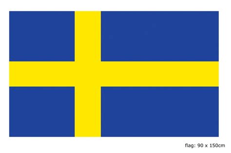 De zweedse vlag, een blauwe vlag waarin een geel scandinavisch kruis is geplaatst, kent een behoorlijke geschiedenis. Vlag Zweden 90x150cm - Ooms Feestwinkel