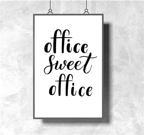 Office Sweet Office Printable Wall Art Poster Wall Decor Etsy
