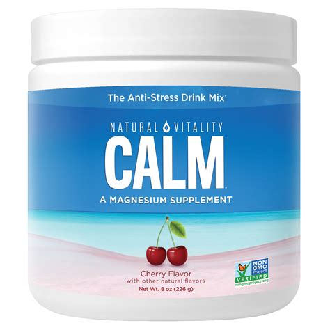 Natural Vitality Calm Magnesium Citrate Supplement Powder Anti Stress