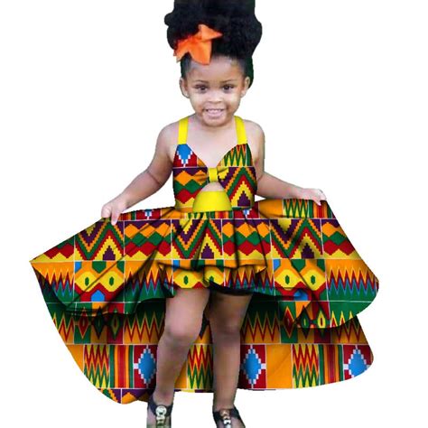 African Dresses For Girls New Fashion Sleeveless Cute Ankara Dresses Mid Calf Ruffles