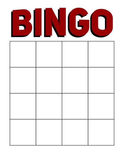 Printable Bingo Template Printable Jd