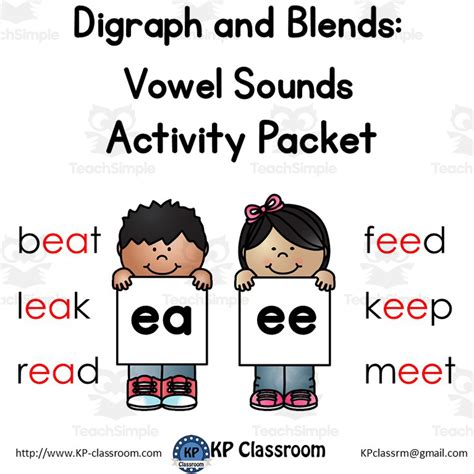 Digraph Ea Ee Vowel Teams Activity Packet And Worksheets By Teach Simple