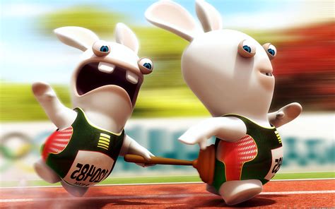 Free for commercial use high quality images Funny Rabbits Run Cartoon Wallpapers HD / Desktop and ...