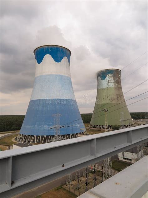Cooling Towers Of A Power Plant Stock Image Image Of Blue Water