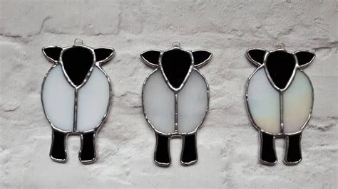 Stained Glass Sheep Lamb Suncatcher Easter Decoration Sun Etsy Uk