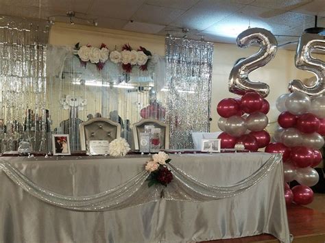 25th Wedding Anniversary Decorations At Wedding