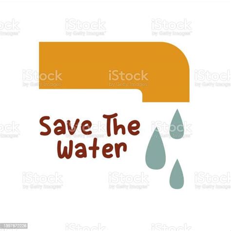 Save The Water Ecology Concept Background With Water Drop Vector Banner