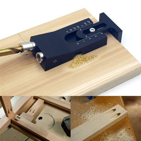 Pocket Hole Jig System Kit Oblique Hole Positioning Puncher Drill Guide