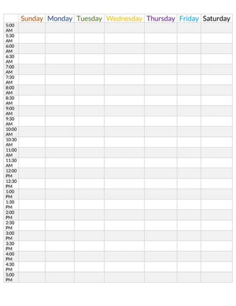 36 Free Hourly Schedule Templates For Excel And Word