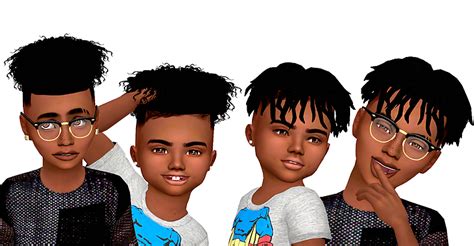 Ebonix Child And Toddler Hair Conversions Sims 4 Hair Male Sims 4 Black