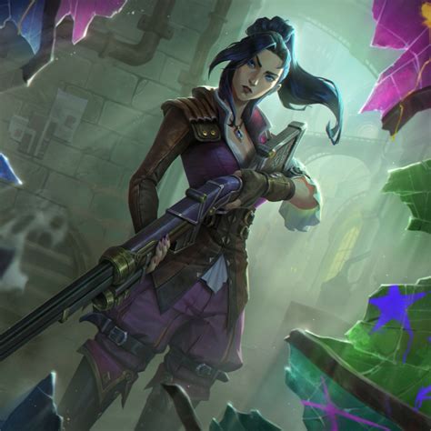 600x600 Arcane Caitlyn League Of Legends Splash Art 600x600 Resolution