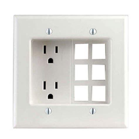 Leviton 690 W Residential Grade 2 Gang Recessed Duplex Receptacle