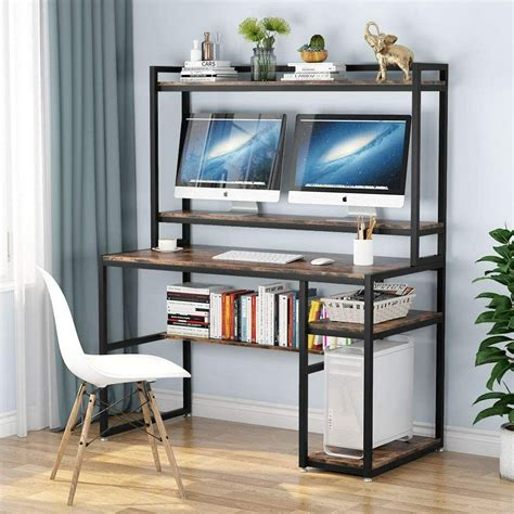 Tribesigns Computer Desk With Hutch And Shelves 47 Inches Home Office