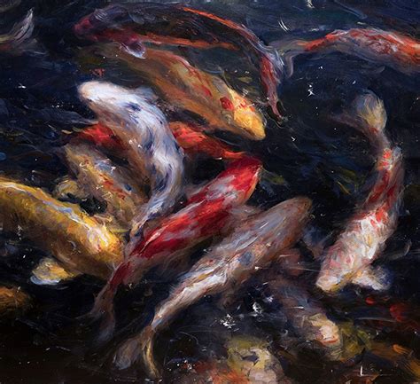 Swirling Koi Painting Competition Oil Painters Painting Gallery