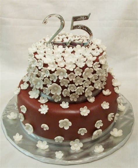 25th anniversary multi tier cake cakes pinterest anniversary cake designs 25th wedding