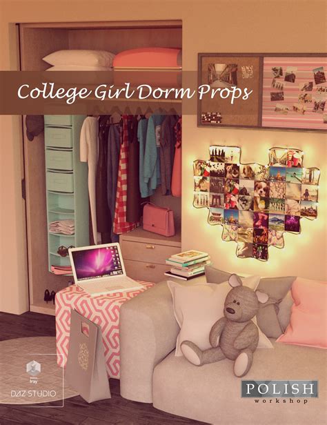 College Girl Dorm Props Daz 3d
