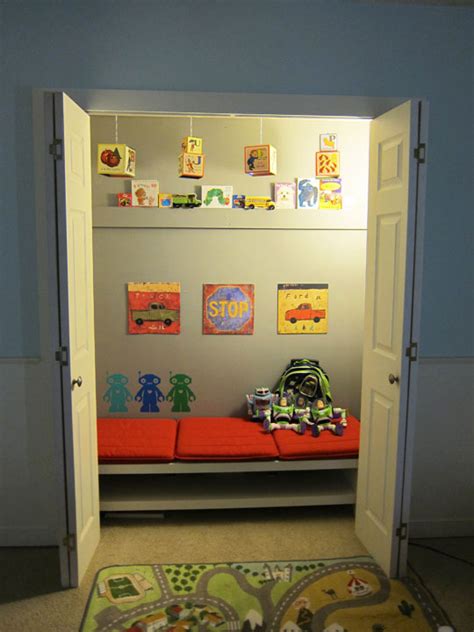 Closet Turned Reading Nook For