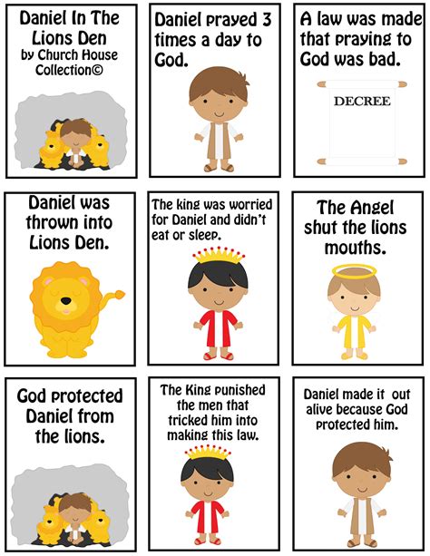 Daniel In The Lions Den Printable Free Mini Booklet For Kids In Sunday