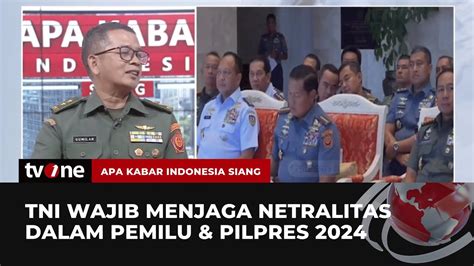 Komitmen Netralitas TNI Pada Pemilu 2024 AKIS TvOne YouTube