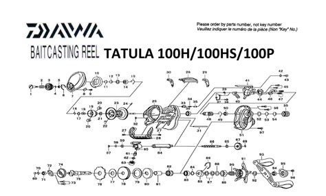 Daiwa Tatula 100 Schematics Most Complete Fishing Reels Schematics