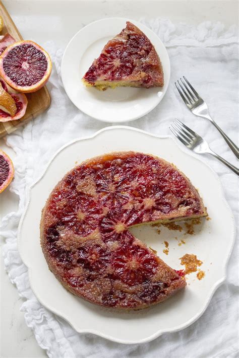 Blood Orange Upside Down Cake Food~photography Cake Sweet Desserts