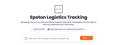 Spoton Logistics Tracking Trackingmore