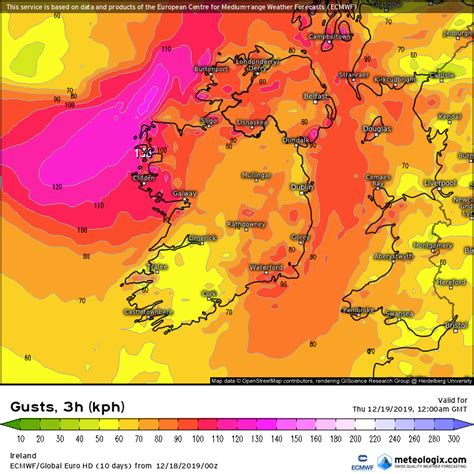 Irish Weather Forecast Met Eireann Extend Nationwide Wind Warning As