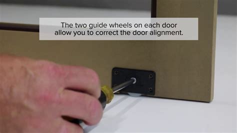The doors are bypass, so either one can be closed on either side of the cabinet. How to Install Sliding Cabinet Doors - YouTube