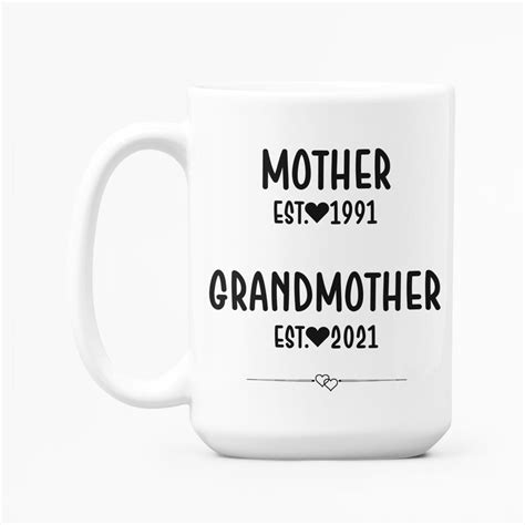 Mother Grandmother Mugs First Time Grandma T New Grandma Etsy