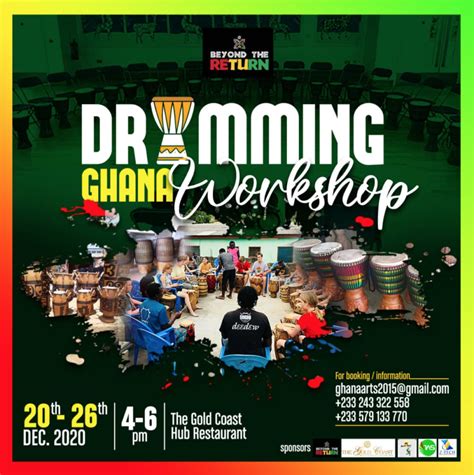 Drumming Ghana Workshop To Celebrate Traditional Ghanaian Styles Of Music