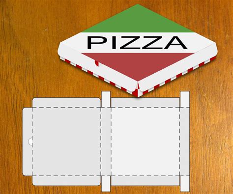 Free Printable Pizza Box Template Printable Templates