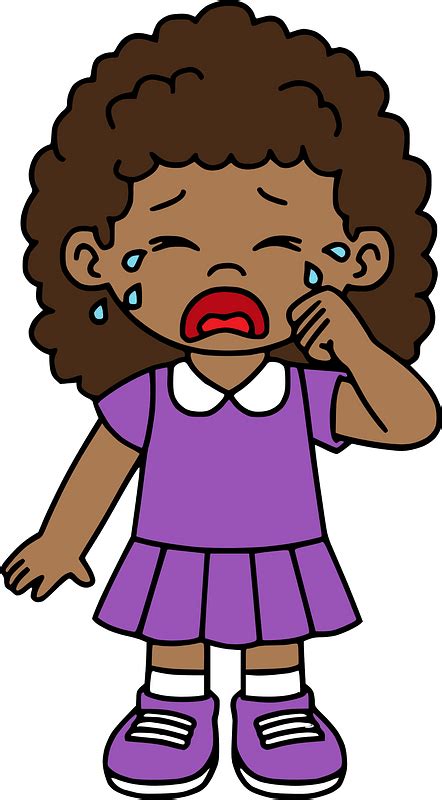 Clipart Little Girl Crying
