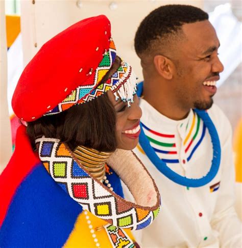 The tufts of a cow's tail known as ar worn on the higher arms and below the knees to administer the looks of larger bulk. A Seriously Stunning Ndebele Wedding - South African ...