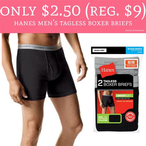 Only 250 Regular 9 Hanes Mens Tagless Boxer Briefs Deal Hunting