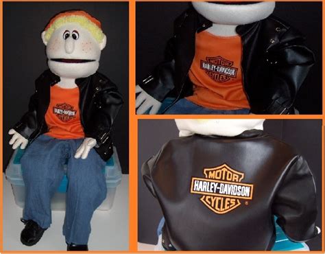Biker Dude Costume Male Mid Size His Hands Puppets