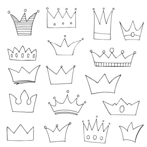 Set Of Hand Drawn Crowns Stock Vector Image By © 161746506