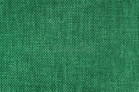 Jacquard Woven Upholstery Green Coarse Fabric Texture Close Up Stock