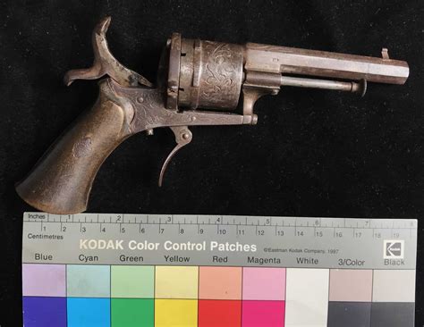 Antique Civil War Model 1858 Lefaucheux Pin Fire 6 Shot Revolver