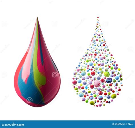 Mixed Color Droplets Stock Image Image Of Falling Droplet 43620431