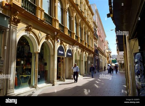 Spain Andalusia Seville Shops Of Calle Sierpes Stock Photo Alamy
