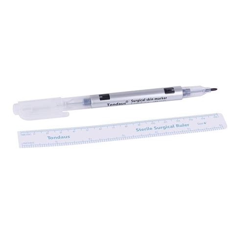 Surgical Marker Pen W Ruler Sterile Single Use Skin Markers