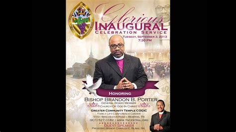 Bishop Brandon B Porters Glorious Inaugural Celebration Service Youtube