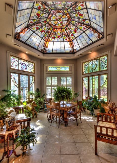 Solarium With Stained Glass Dome Ceiling Want Solarium Room