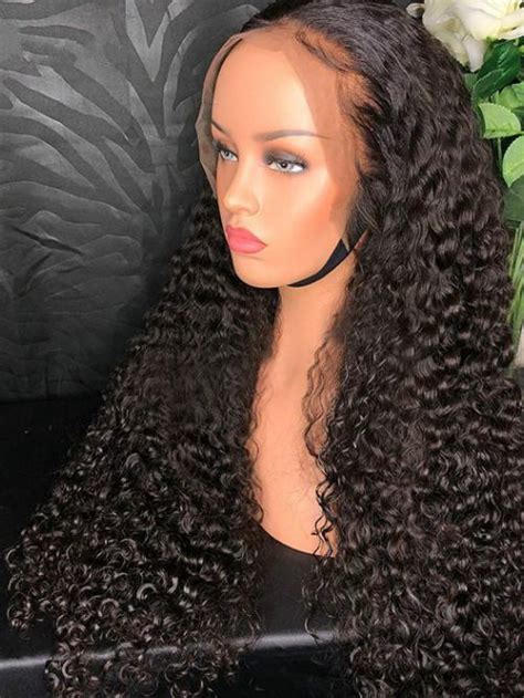 Curly Peruvian Virgin 360 Lace Frontal Human Hair Wig Dw118 Home