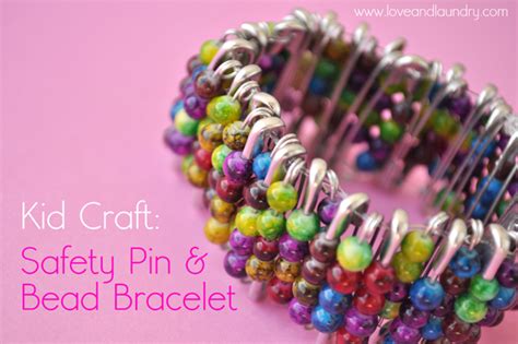 Safety Pin And Bead Bracelet Kid Craft Contributor Sugar Bee Crafts